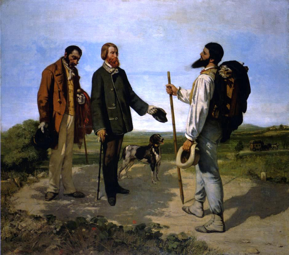 Gustave Courbet Bonjour, Monsieur Courbet - Canvas Print