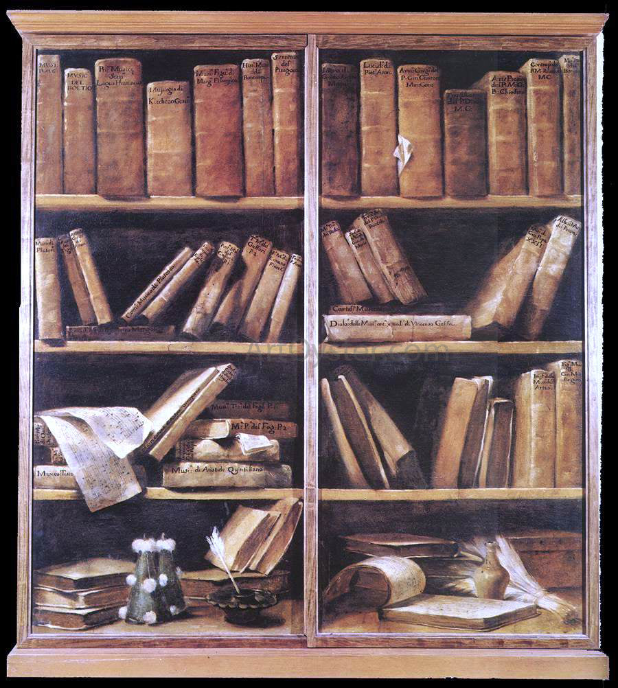 Giuseppe Maria Crespi Bookshelves - Canvas Print