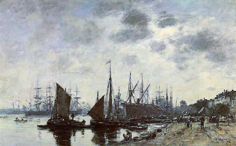 Eugene-Louis Boudin Bordeaux, Bacalan, View from the Quay - Canvas Print