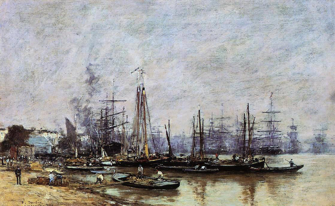Eugene-Louis Boudin Bordeaux, the Port - Canvas Print