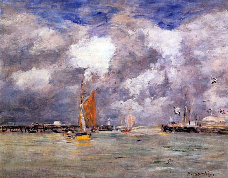 Eugene-Louis Boudin Bortreux, the Port - Canvas Print
