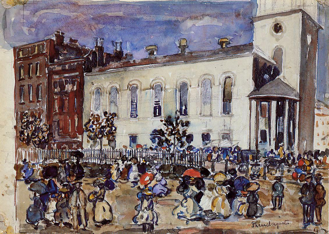 Maurice Prendergast Boston (also known as Park St., Boston) - Canvas Print
