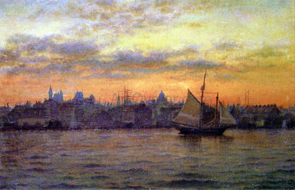 William Partridge Burpee Boston Harbor at Sunset - Canvas Print