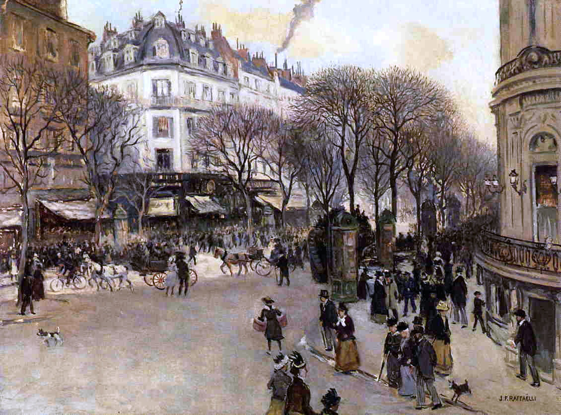 Jean-Francois Raffaelli Boulevard des Italiens - Canvas Print