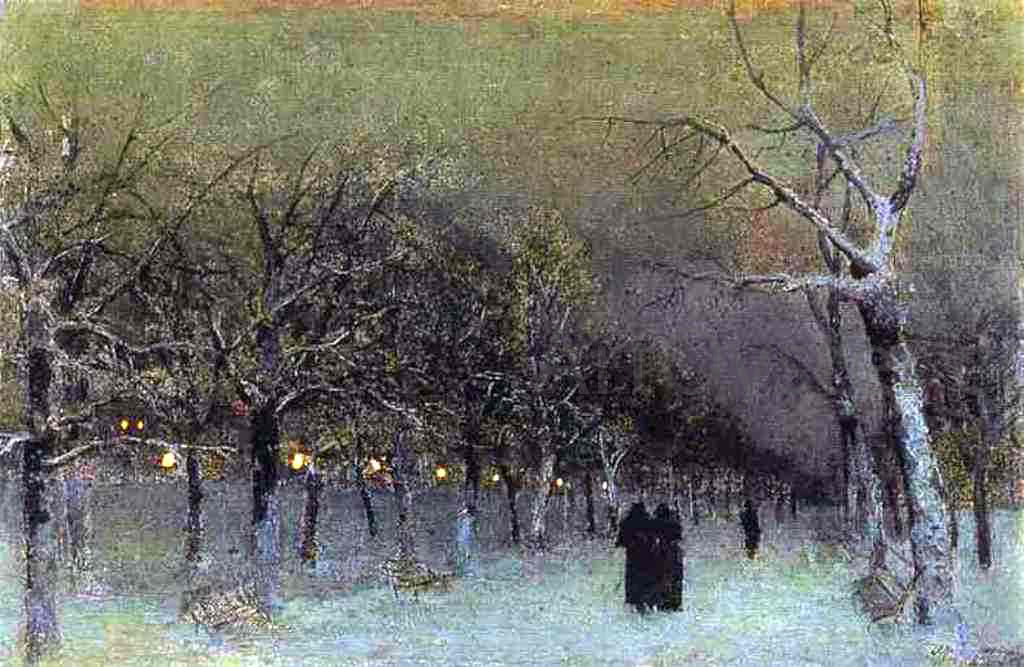 Isaac Ilich Levitan Boulevard in the Evening - Canvas Print