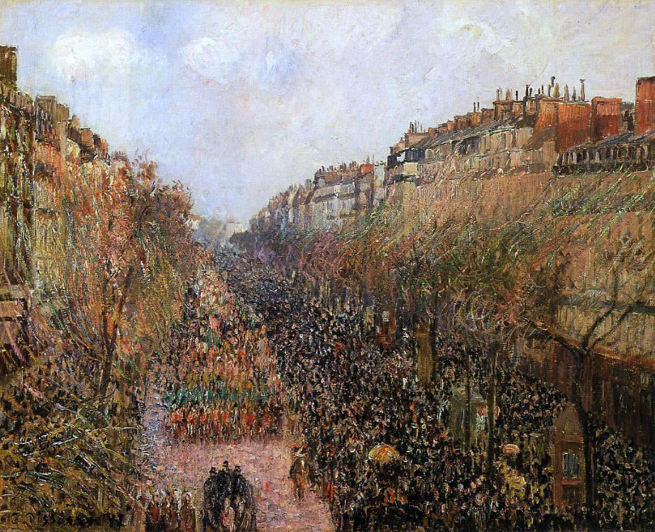 Camille Pissarro Boulevard Montmartre: Mardi-Gras - Canvas Print