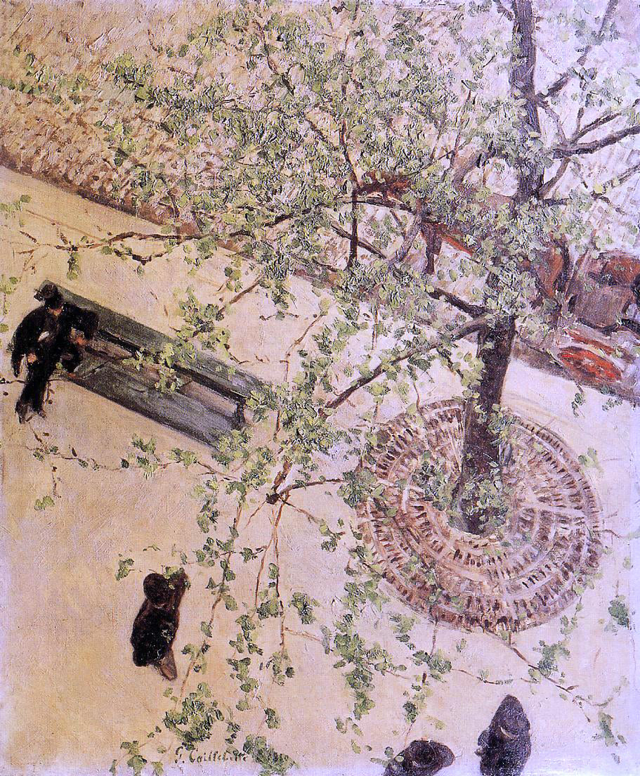 Gustave Caillebotte Boulevard Seen from Above - Canvas Print
