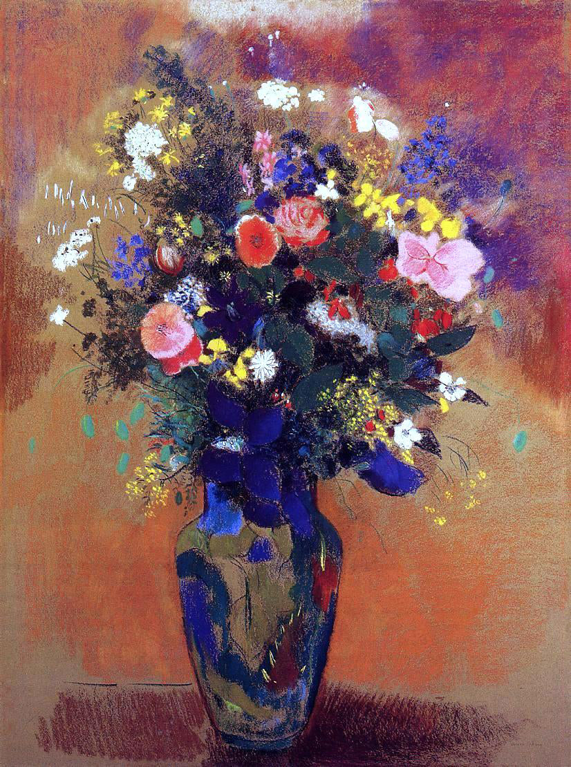 Odilon Redon Bouquet in a Persian Vase - Canvas Print