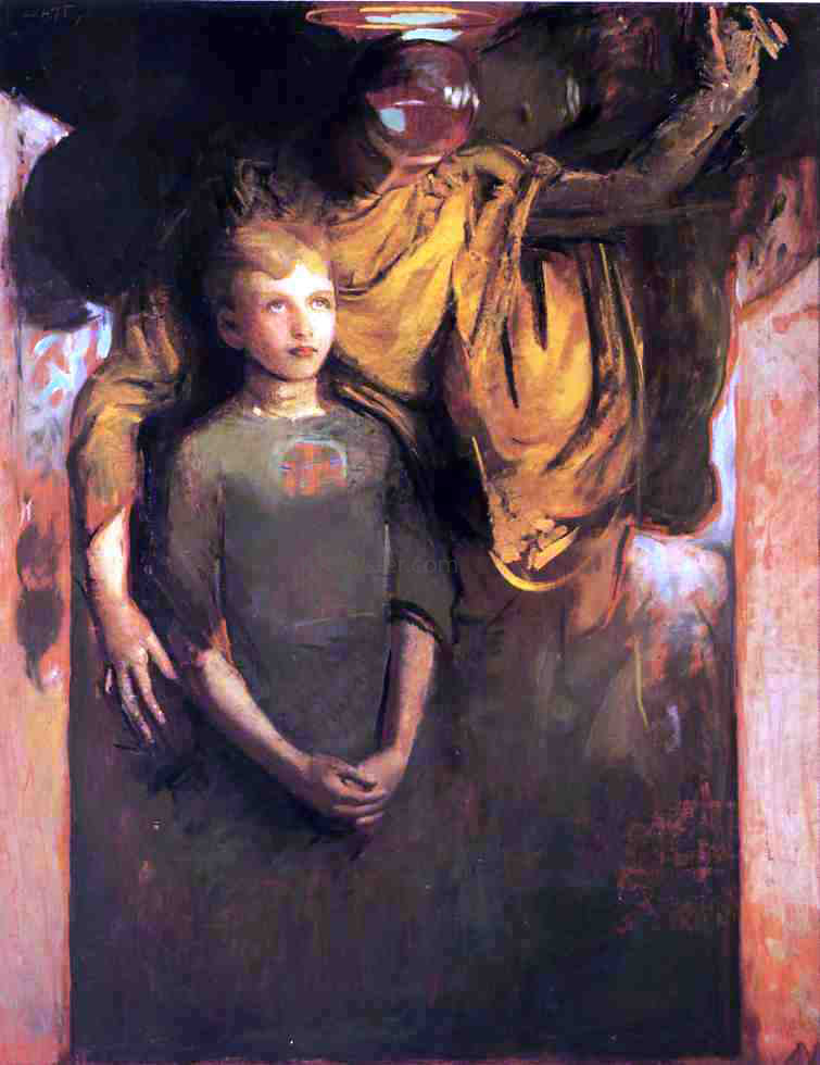 Abbott Handerson Thayer Boy and Angel - Canvas Print