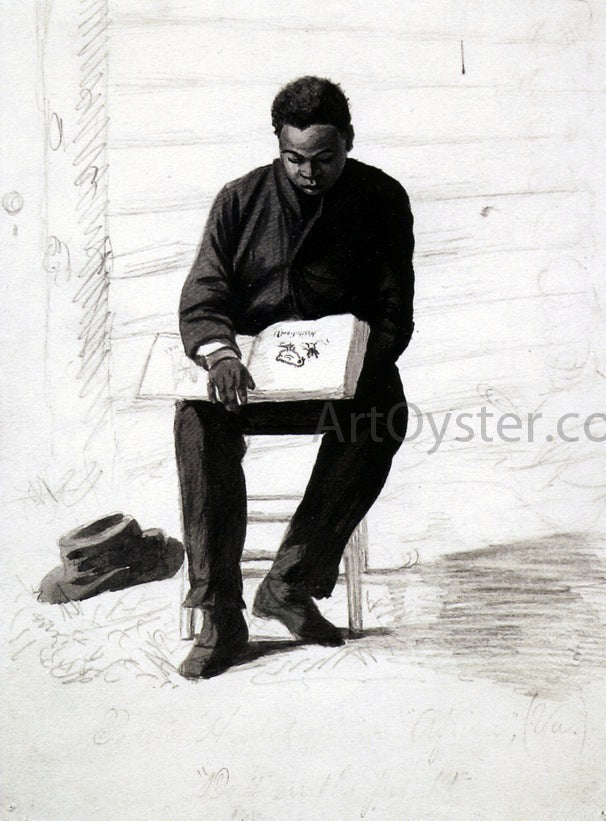 Charles Ethan Porter Boy and Book - Canvas Print