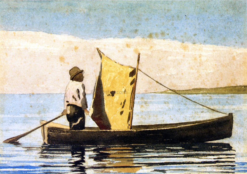Winslow Homer Boy In a Small Boat - Canvas Print