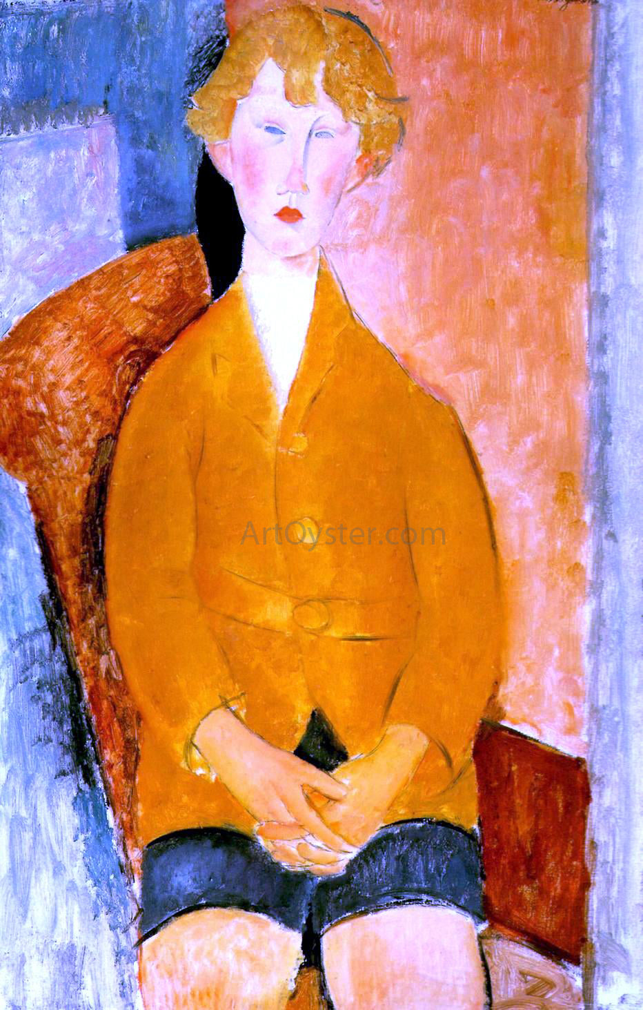 Amedeo Modigliani Boy in Short Pants - Canvas Print