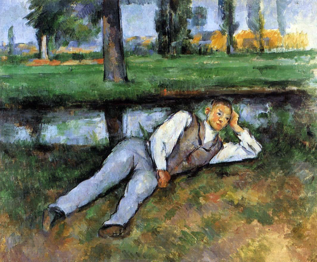 Paul Cezanne Boy Resting - Canvas Print