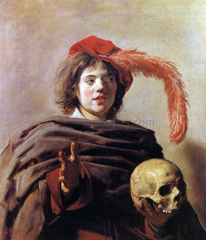 Frans Hals Boy with a Skull - Canvas Print