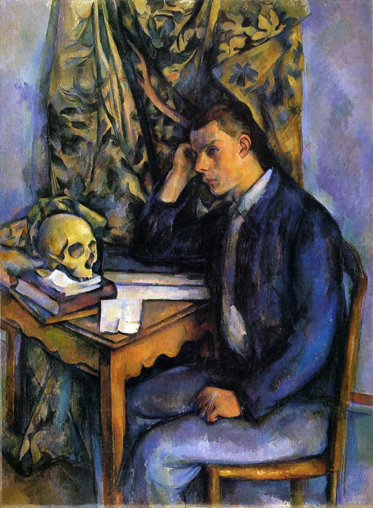 Paul Cezanne Boy with Skull - Canvas Print