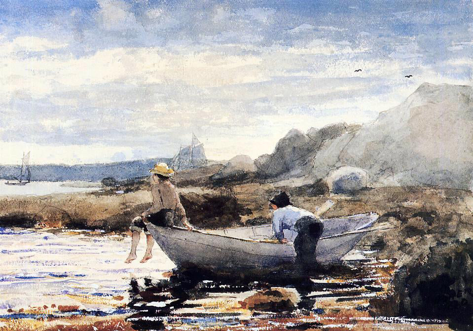 Winslow Homer Boys in a Dory - Canvas Print