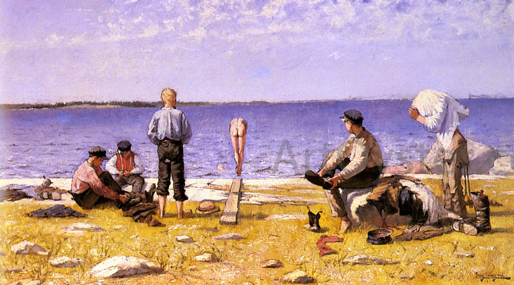 Eugene Jansson Boys On The Beach - Canvas Print