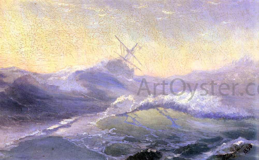 Ivan Constantinovich Aivazovsky Bracing the Waves - Canvas Print