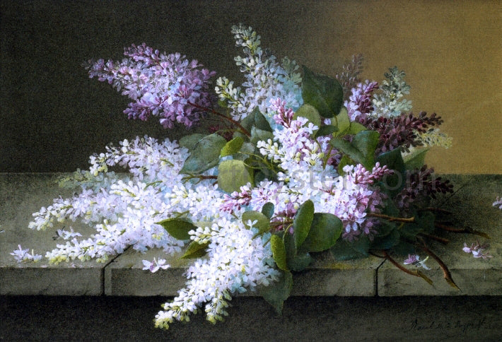 Raoul Paul Maucherat De Longpre Branch of Lilacs - Canvas Print