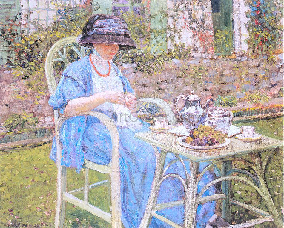 Frederick Carl Frieseke Breakfast in the Garden - Canvas Print