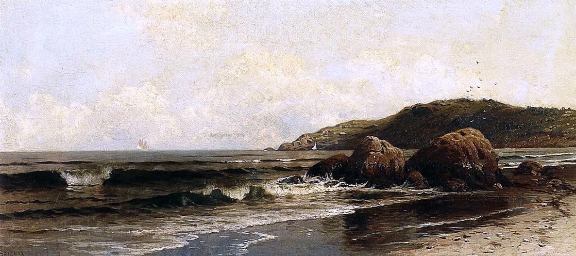 Alfred Thompson Bricher Breaking Surf - Canvas Print
