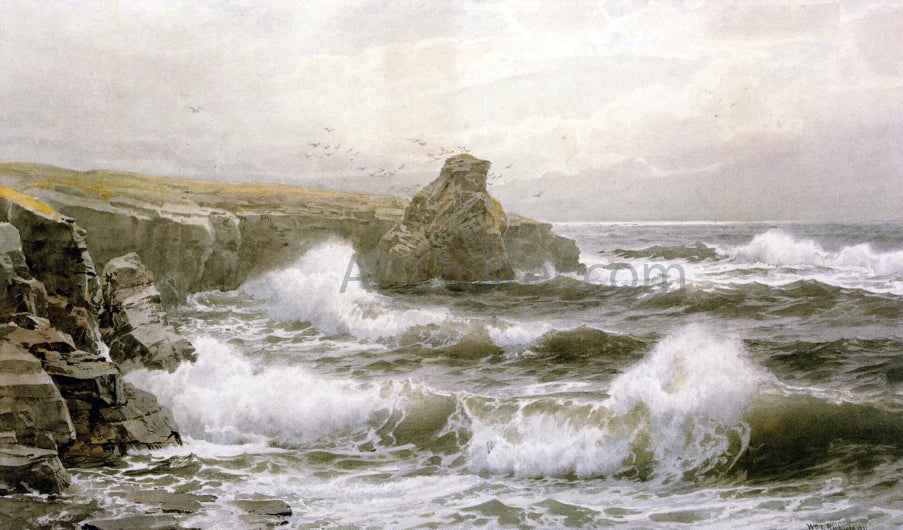 William Trost Richards Breaking Water - Canvas Print