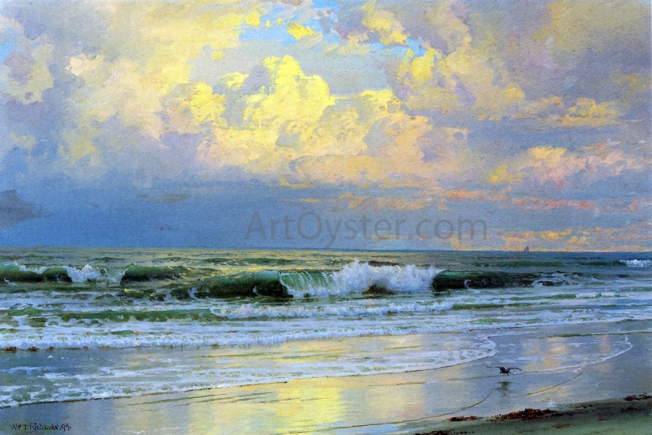 William Trost Richards Breaking Waves - Canvas Print