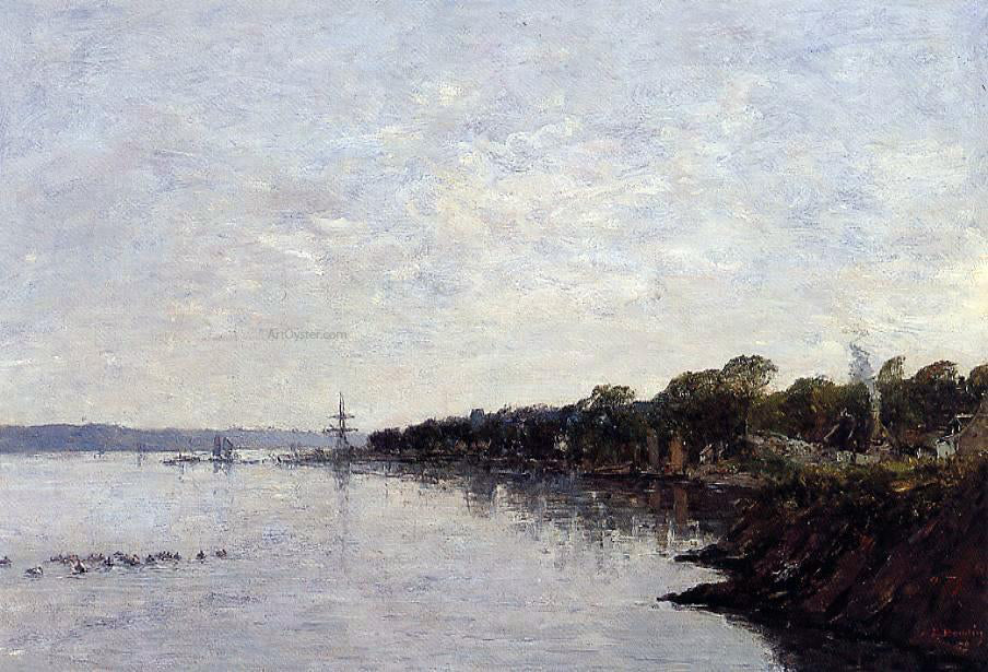 Eugene-Louis Boudin Brest, the Banks of the Harbor - Canvas Print