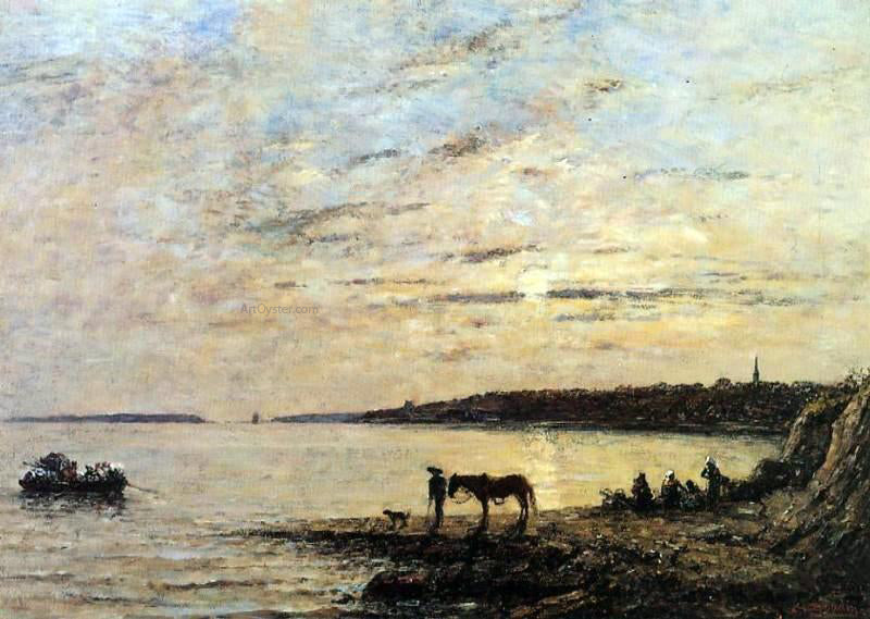 Eugene-Louis Boudin Brest, the Harbor - Canvas Print