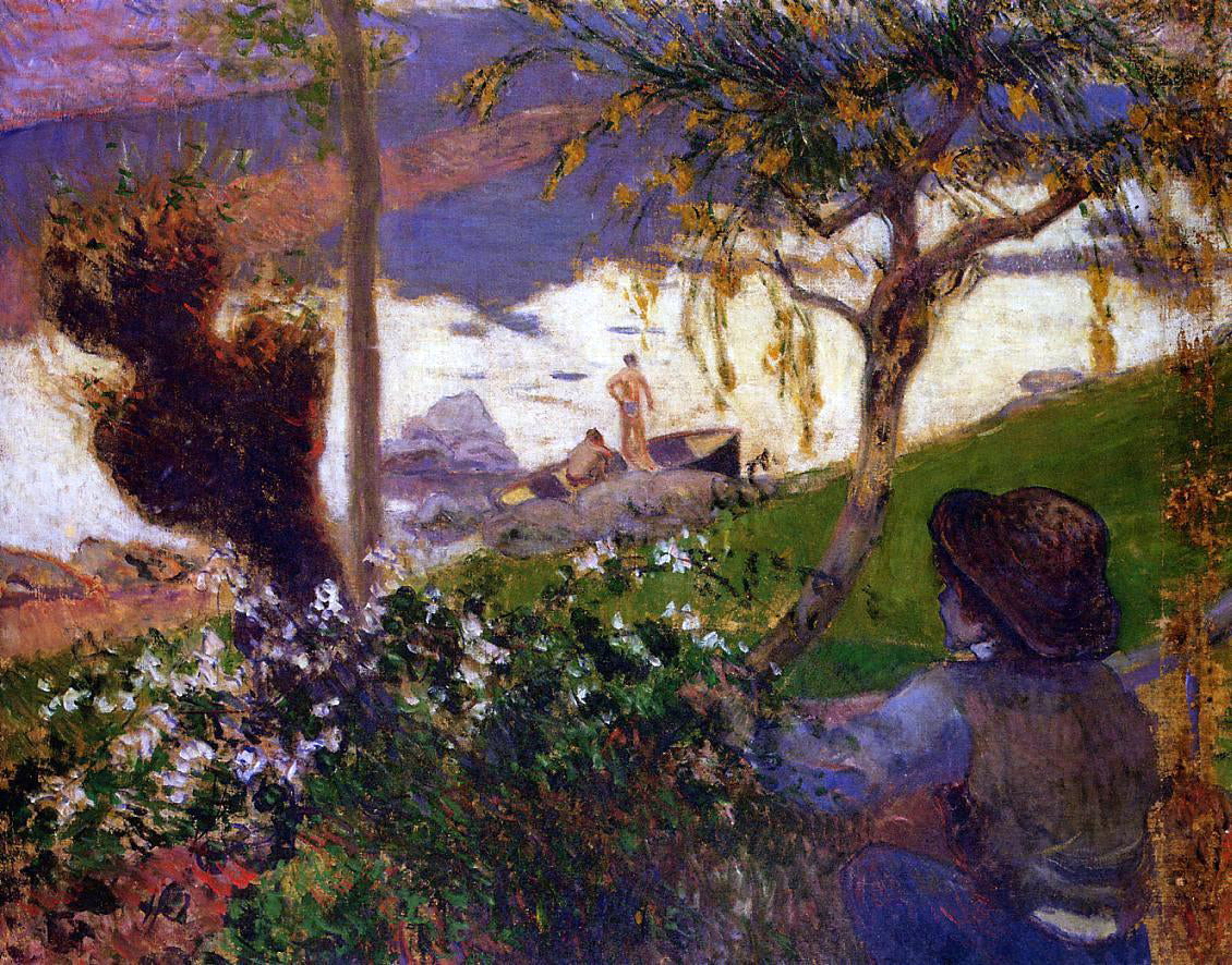 Paul Gauguin Breton Boy by the Aven River - Canvas Print