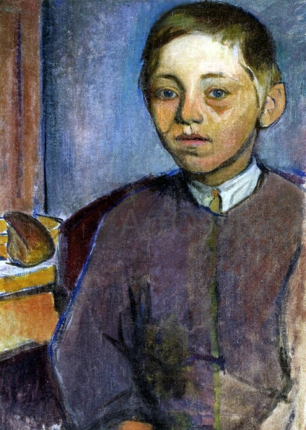 Wladyslaw Slewinski Breton Boy with Bread - Canvas Print