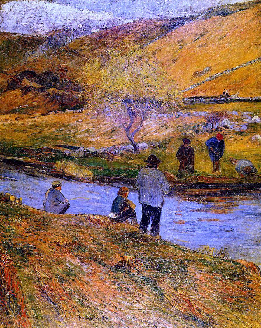 Paul Gauguin Breton Fishermen - Canvas Print