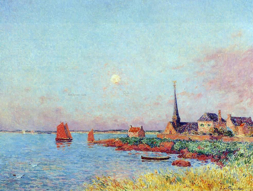 Ferdinand Du Puigaudeau Breton Village by the Sea - Canvas Print