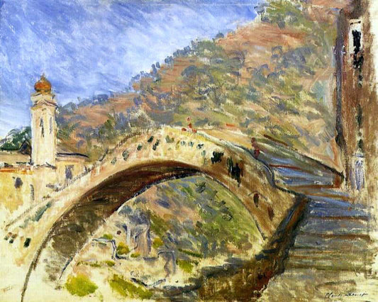 Claude Oscar Monet Bridge at Dolceacqua - Canvas Print