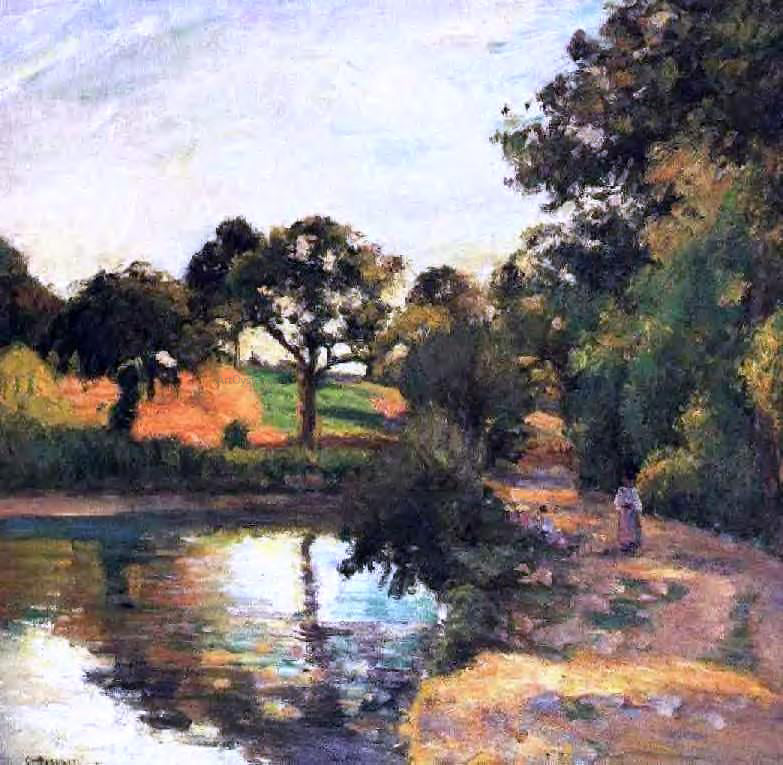 Camille Pissarro Bridge at Montfoucault - Canvas Print
