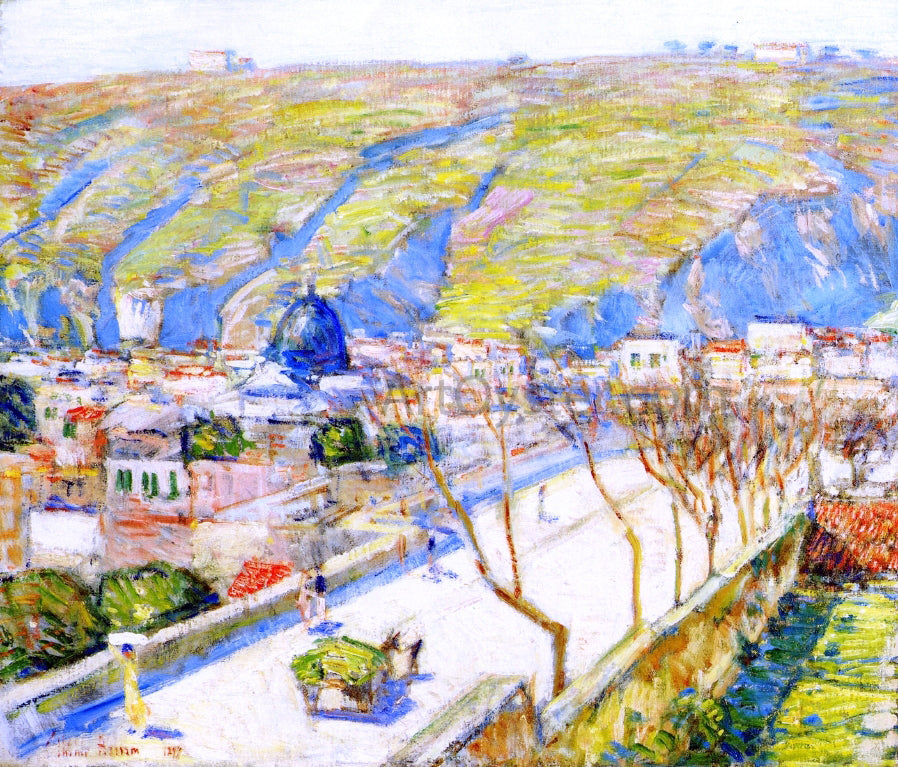 Frederick Childe Hassam Bridge at Posilippo, Naples - Canvas Print