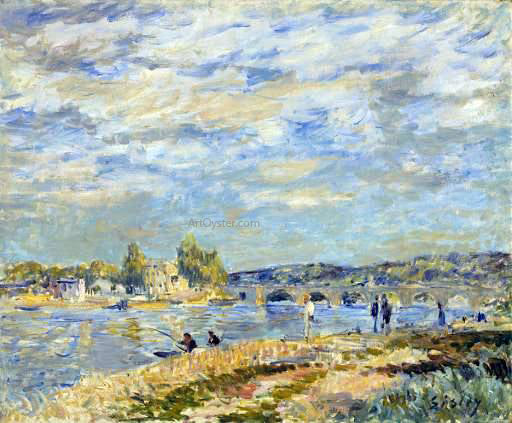 Alfred Sisley Bridge at Serves - Canvas Print