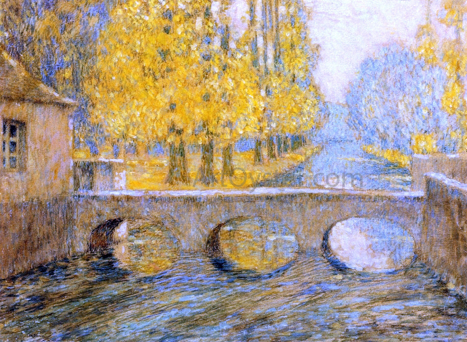 Henri Le Sidaner A Bridge, Autumn, Gisors - Canvas Print