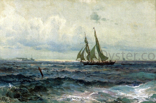 Mauritz F. H. De Haas Brig Sailing Free - Canvas Print