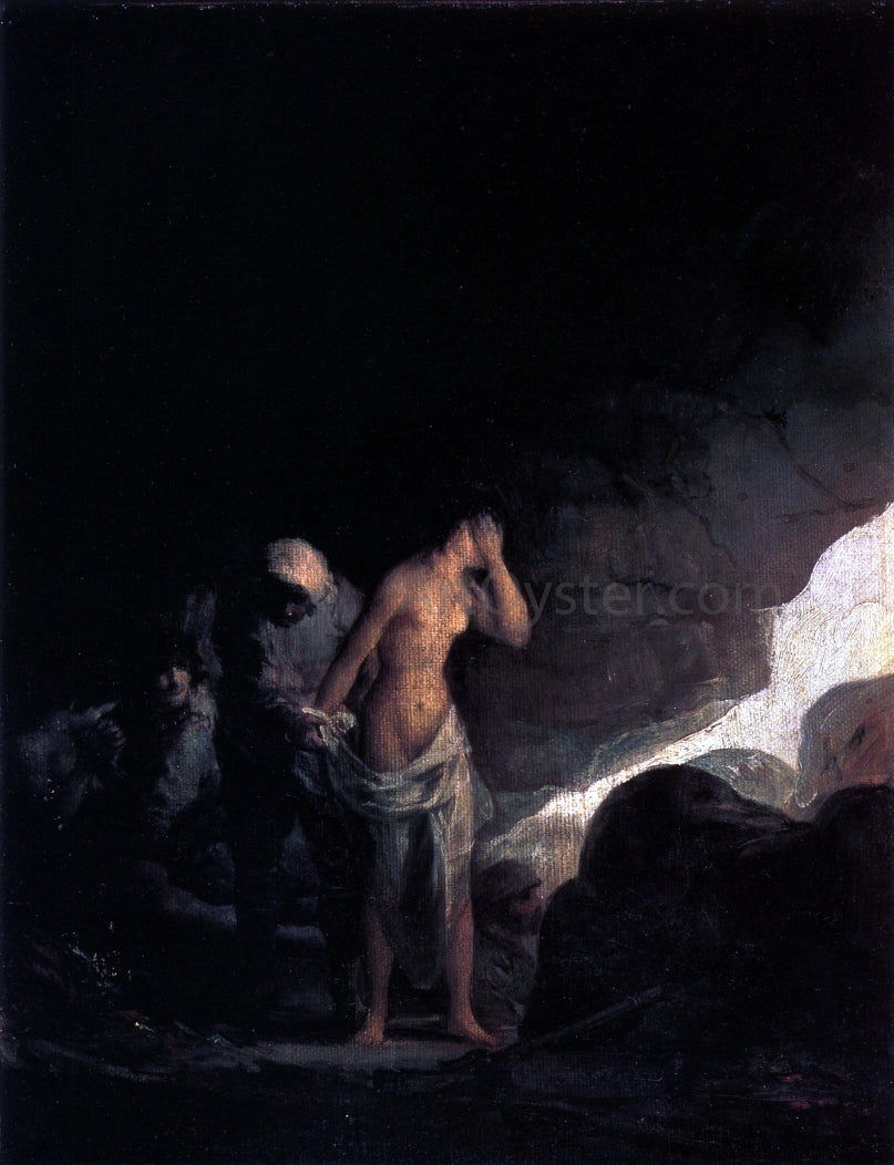 Francisco Jose de Goya Y Lucientes Brigand Stripping a Woman - Canvas Print
