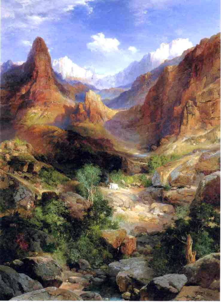 Thomas Moran Bright Angel Trail - Canvas Print