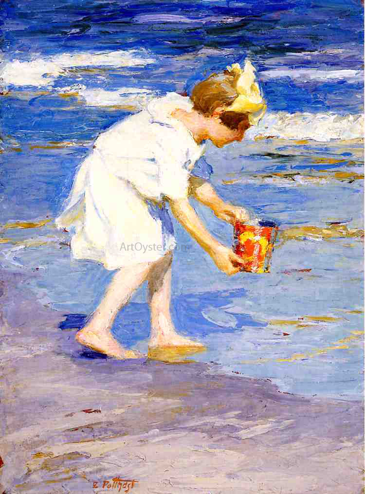 Edward Potthast Brighton Beach - Canvas Print