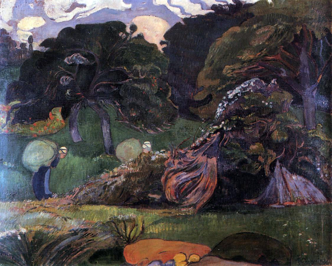 Paul Gauguin Brittany Landscape - Canvas Print