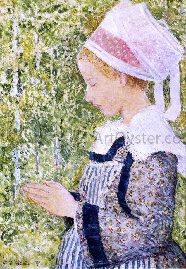 Frederick Childe Hassam Brittany Peasant at "The Pardon" - Canvas Print