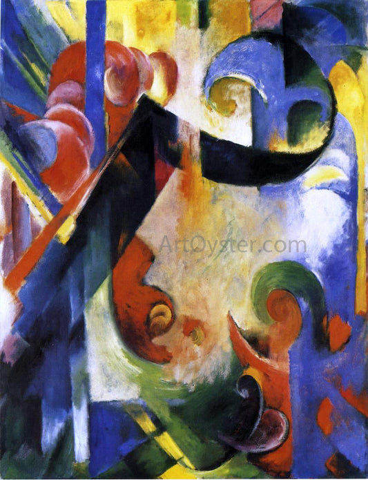 Franz Marc Broken Forms - Canvas Print