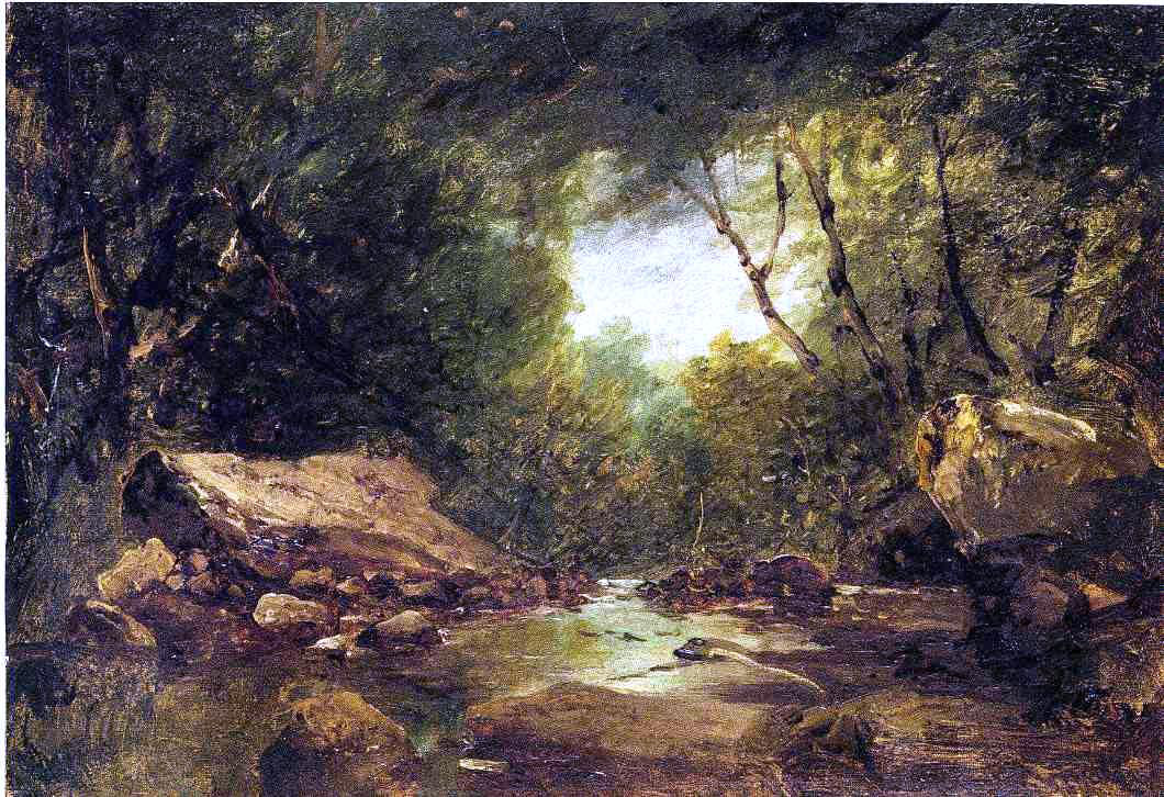 John Frederick Kensett Brook in the Catskills - Canvas Print