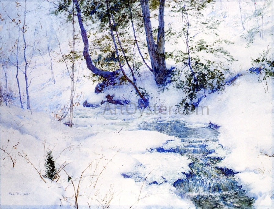 Walter Launt Palmer Brook in Winter - Canvas Print