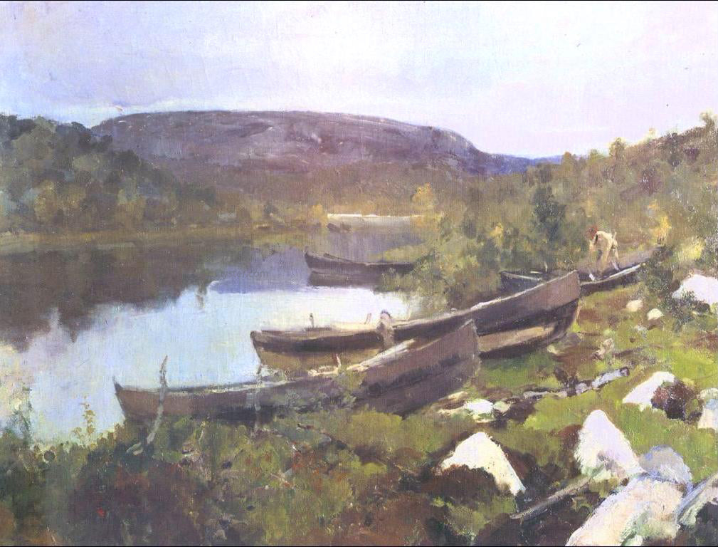 Constantin Alexeevich Korovin Brook of St. Trifon in Pechenga - Canvas Print