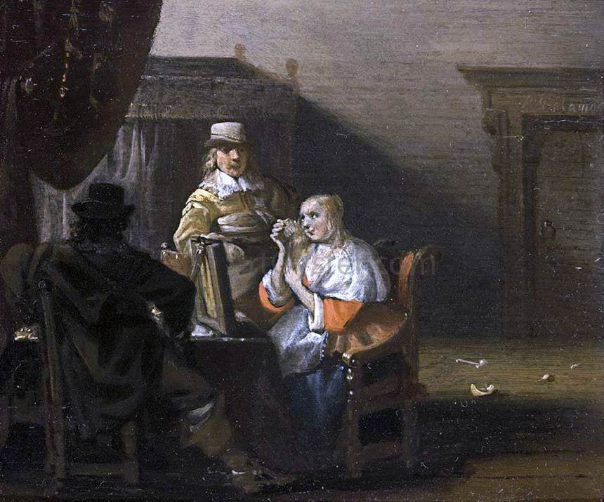 Anthonie Palamedesz Brothel Scene - Canvas Print