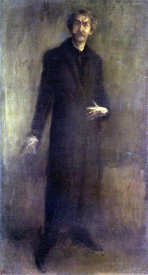 James McNeill Whistler Brown and Gold (also known as Self Portrait) - Canvas Print
